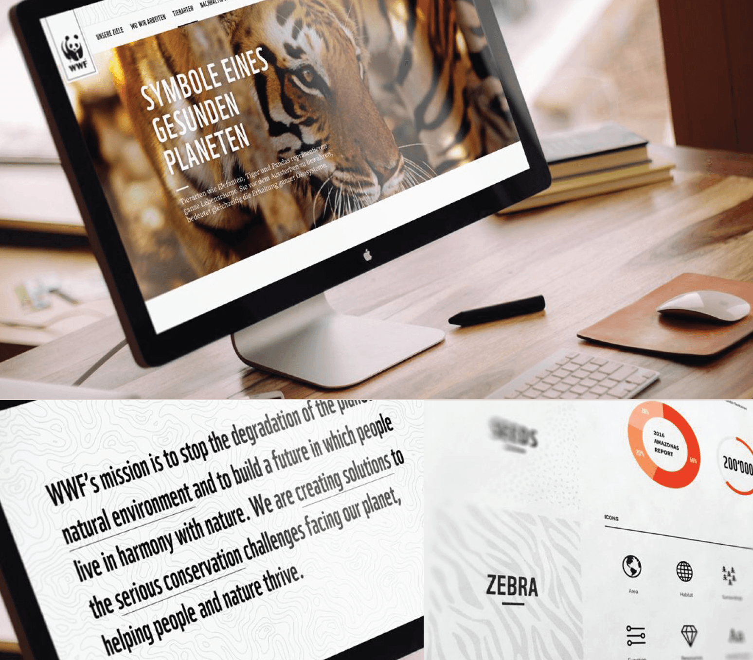 Designpattern des digitalen Auftrittes des WWF || null