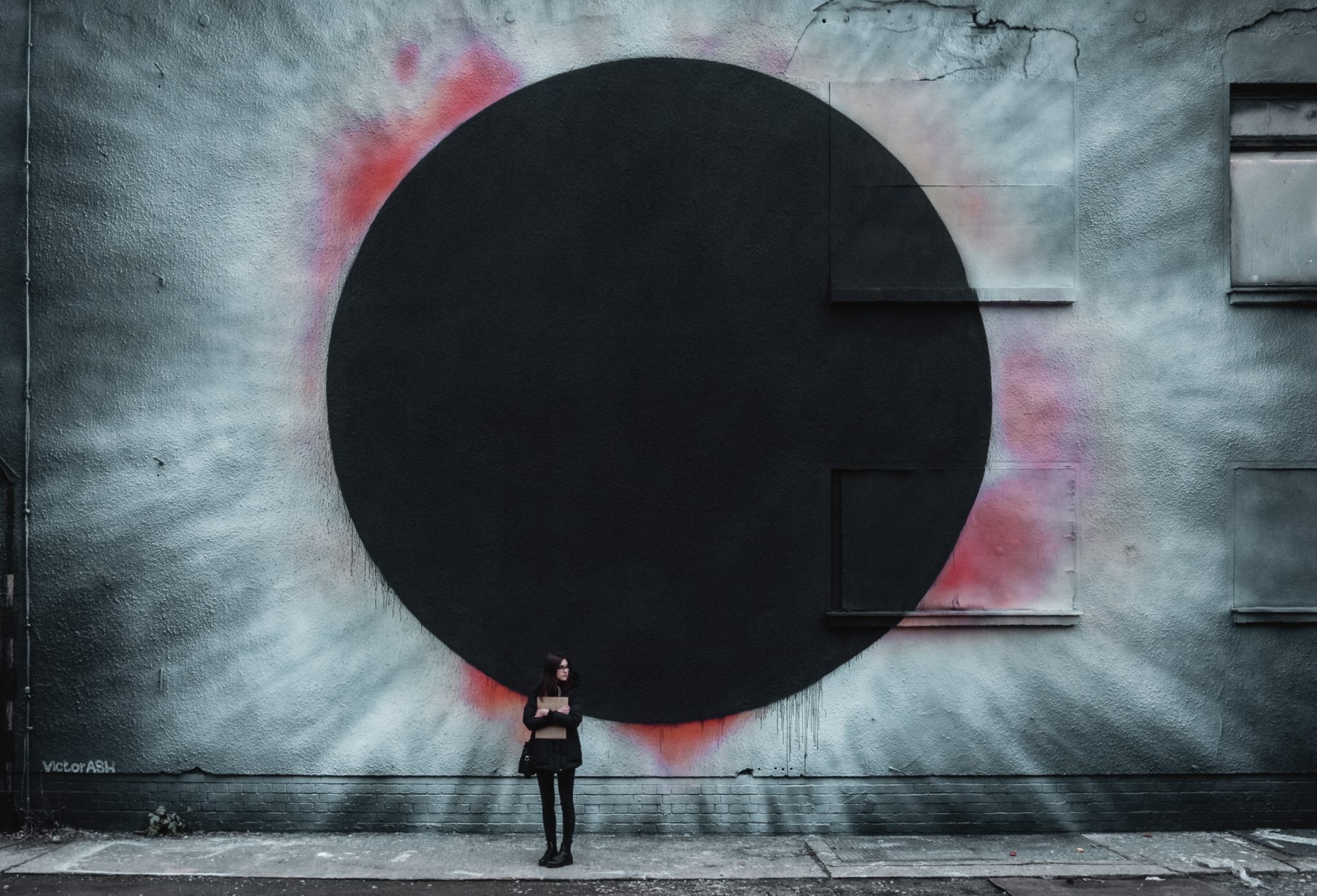 Black hole mural symbolizing big data